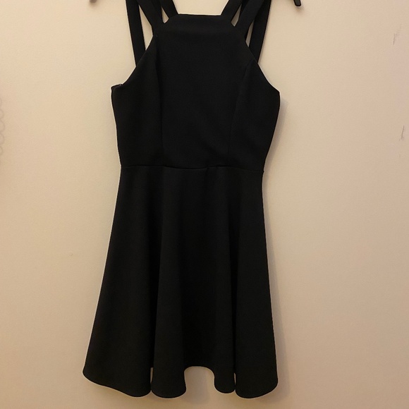 Black fit & flare cocktail dress w/ strappy top - NWT from Macy's - Picture 2 of 7